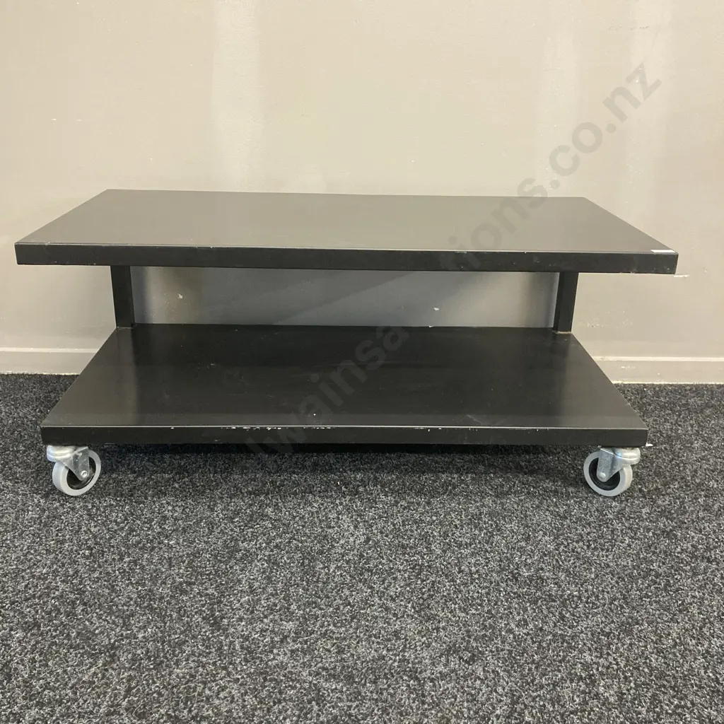 Freedom Furniture Industrial Look Black Steel TV Stand, Mobile. H41 W92 D46cm Image 1++